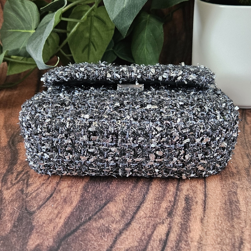 Tory Burch Willa metallic top handle  3 in 1 crossbody nwt nano bag Black multi - Picture 8 of 10